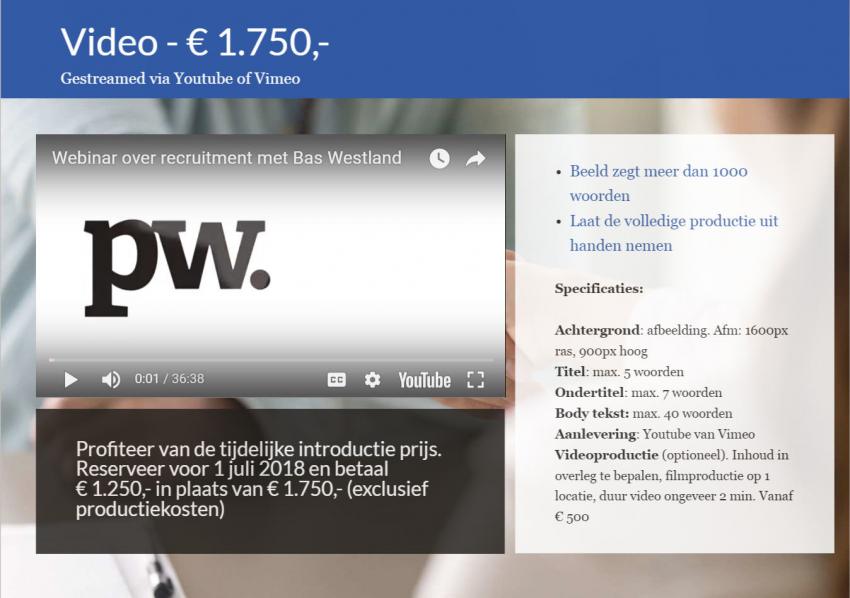 Afbeelding in kolom - proposities - Video